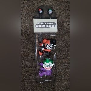 Scalers 2PK Harley Quinn and Joker Figures with Headphones